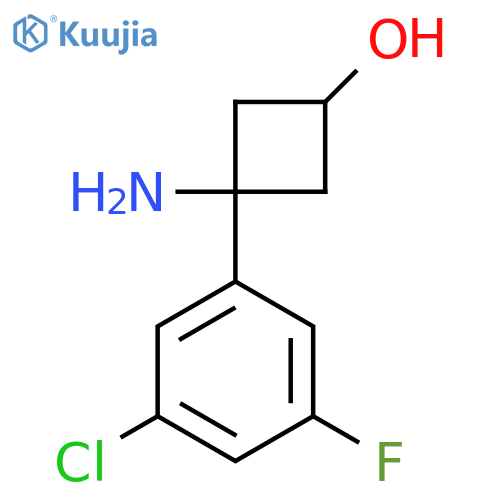 3-amino-3-(3-chloro-5-fluorophenyl)cyclobutan-1-ol structure
