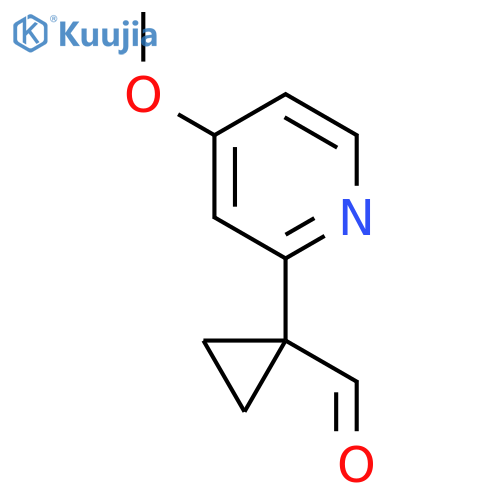 1-(4-methoxypyridin-2-yl)cyclopropane-1-carbaldehyde structure