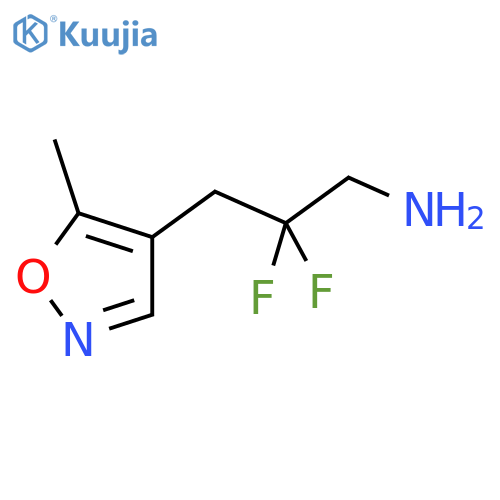 2,2-difluoro-3-(5-methyl-1,2-oxazol-4-yl)propan-1-amine structure