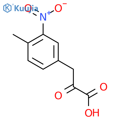 3-(4-methyl-3-nitrophenyl)-2-oxopropanoic acid structure