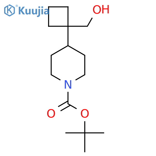 tert-butyl 4-1-(hydroxymethyl)cyclobutylpiperidine-1-carboxylate structure