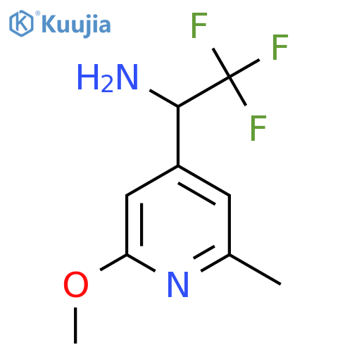 2,2,2-trifluoro-1-(2-methoxy-6-methylpyridin-4-yl)ethan-1-amine structure