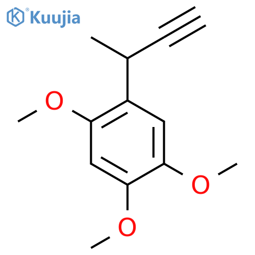 1-(but-3-yn-2-yl)-2,4,5-trimethoxybenzene structure