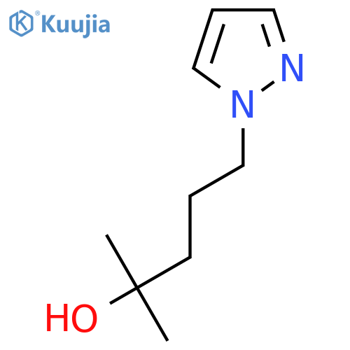2-methyl-5-(1H-pyrazol-1-yl)pentan-2-ol structure