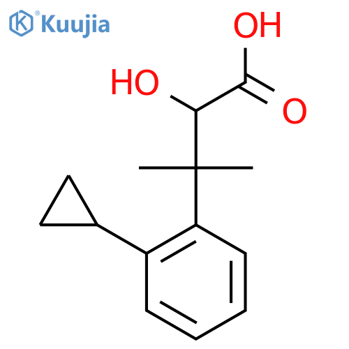 3-(2-cyclopropylphenyl)-2-hydroxy-3-methylbutanoic acid structure