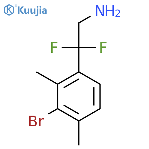 2-(3-bromo-2,4-dimethylphenyl)-2,2-difluoroethan-1-amine structure