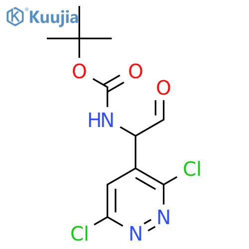 tert-butyl N-1-(3,6-dichloropyridazin-4-yl)-2-oxoethylcarbamate structure