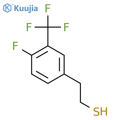 2-[4-Fluoro-3-(trifluoromethyl)phenyl]ethane-1-thiol structure