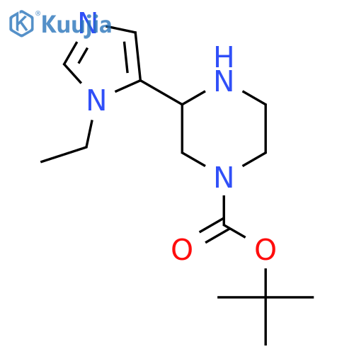 tert-butyl 3-(1-ethyl-1H-imidazol-5-yl)piperazine-1-carboxylate structure