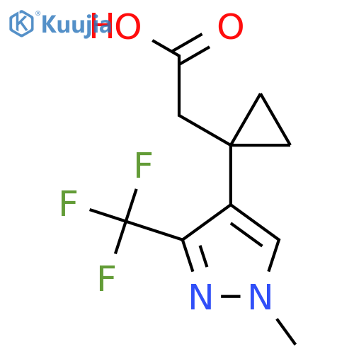 2-{1-1-methyl-3-(trifluoromethyl)-1H-pyrazol-4-ylcyclopropyl}acetic acid structure