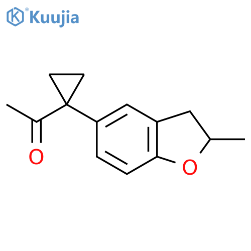 1-1-(2-methyl-2,3-dihydro-1-benzofuran-5-yl)cyclopropylethan-1-one structure