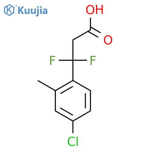 3-(4-chloro-2-methylphenyl)-3,3-difluoropropanoic acid structure