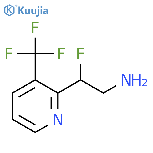 2-fluoro-2-3-(trifluoromethyl)pyridin-2-ylethan-1-amine structure