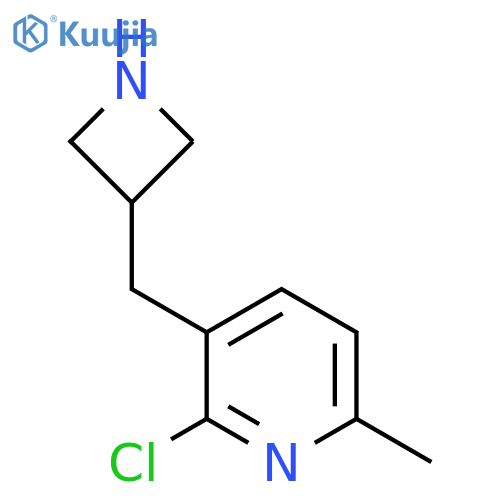 3-(azetidin-3-yl)methyl-2-chloro-6-methylpyridine structure