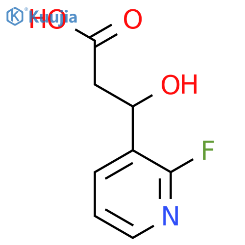 3-(2-fluoropyridin-3-yl)-3-hydroxypropanoic acid structure