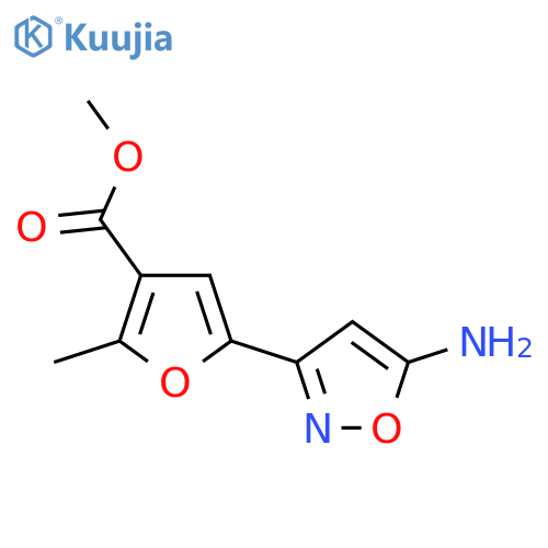 methyl 5-(5-amino-1,2-oxazol-3-yl)-2-methylfuran-3-carboxylate structure