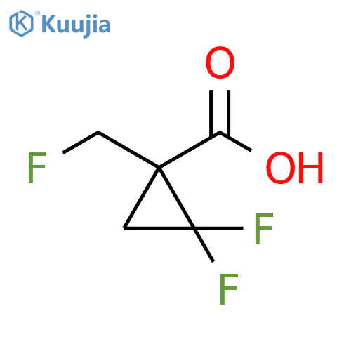 2,2-difluoro-1-(fluoromethyl)cyclopropane-1-carboxylic acid structure
