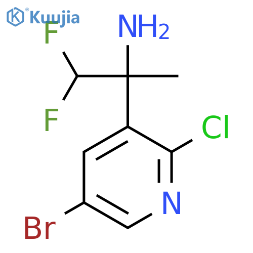 2-(5-bromo-2-chloropyridin-3-yl)-1,1-difluoropropan-2-amine structure