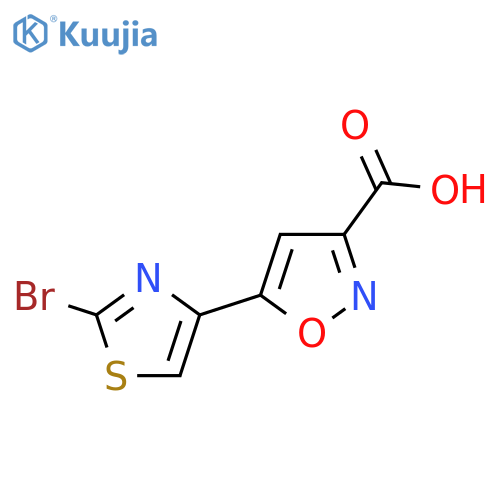 5-(2-bromo-1,3-thiazol-4-yl)-1,2-oxazole-3-carboxylic acid structure