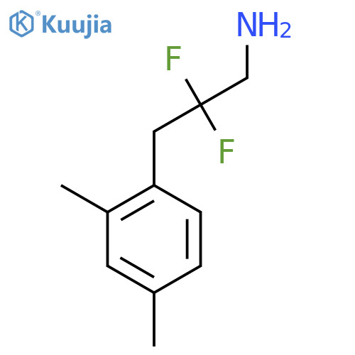 3-(2,4-dimethylphenyl)-2,2-difluoropropan-1-amine structure