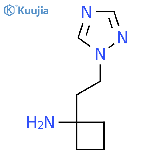 1-2-(1H-1,2,4-triazol-1-yl)ethylcyclobutan-1-amine structure