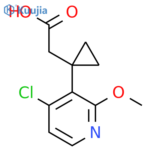 2-1-(4-chloro-2-methoxypyridin-3-yl)cyclopropylacetic acid structure