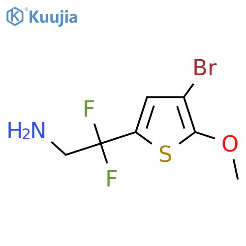 2-(4-bromo-5-methoxythiophen-2-yl)-2,2-difluoroethan-1-amine structure