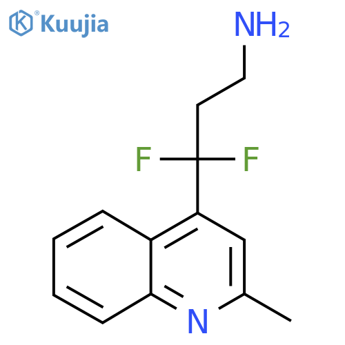 3,3-difluoro-3-(2-methylquinolin-4-yl)propan-1-amine structure