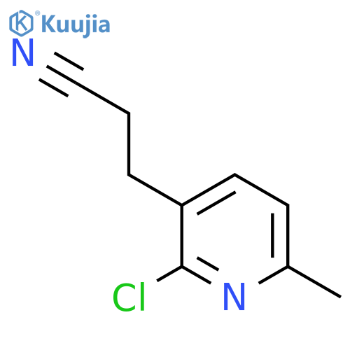 3-(2-chloro-6-methylpyridin-3-yl)propanenitrile structure