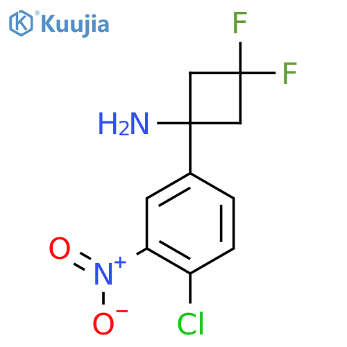 1-(4-chloro-3-nitrophenyl)-3,3-difluorocyclobutan-1-amine structure