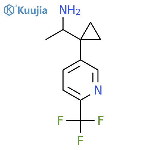 1-{1-6-(trifluoromethyl)pyridin-3-ylcyclopropyl}ethan-1-amine structure