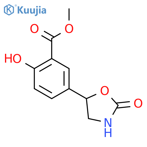 methyl 2-hydroxy-5-(2-oxo-1,3-oxazolidin-5-yl)benzoate structure