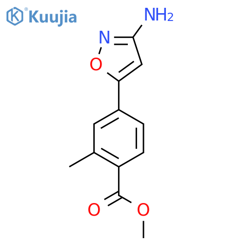 methyl 4-(3-amino-1,2-oxazol-5-yl)-2-methylbenzoate structure