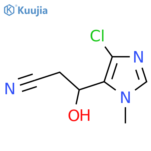 3-(4-chloro-1-methyl-1H-imidazol-5-yl)-3-hydroxypropanenitrile structure