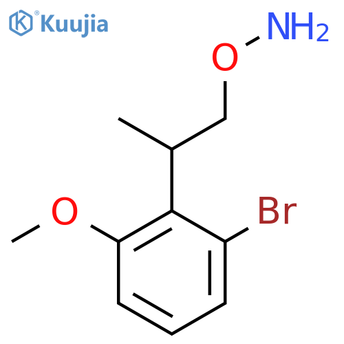 O-2-(2-bromo-6-methoxyphenyl)propylhydroxylamine structure