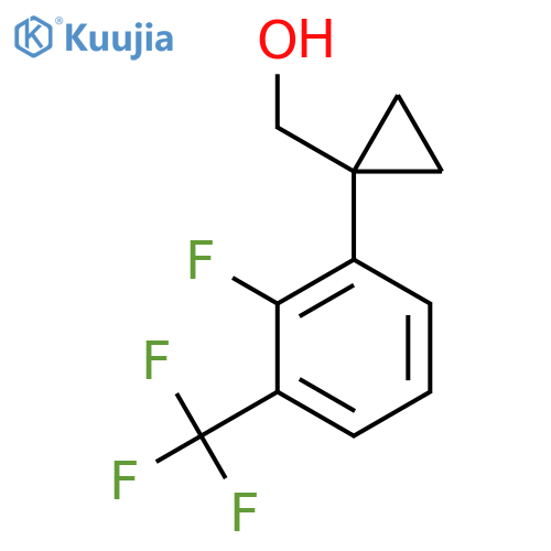 {1-2-fluoro-3-(trifluoromethyl)phenylcyclopropyl}methanol structure