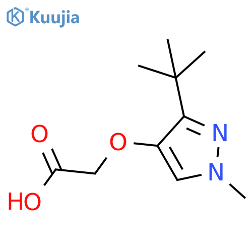 2-(3-tert-butyl-1-methyl-1H-pyrazol-4-yl)oxyacetic acid structure