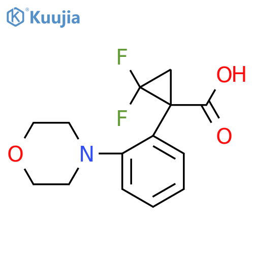 2,2-difluoro-1-2-(morpholin-4-yl)phenylcyclopropane-1-carboxylic acid structure