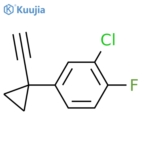 2-chloro-4-(1-ethynylcyclopropyl)-1-fluorobenzene structure