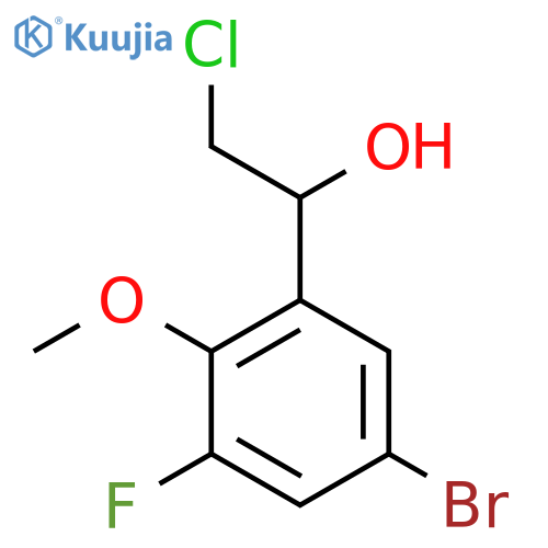 1-(5-bromo-3-fluoro-2-methoxyphenyl)-2-chloroethan-1-ol structure
