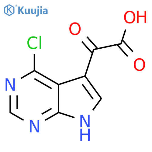 2-{4-chloro-7H-pyrrolo2,3-dpyrimidin-5-yl}-2-oxoacetic acid structure