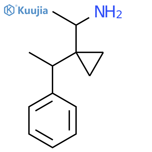 1-1-(1-phenylethyl)cyclopropylethan-1-amine structure
