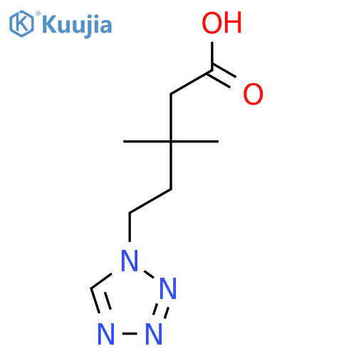 3,3-dimethyl-5-(1H-1,2,3,4-tetrazol-1-yl)pentanoic acid structure