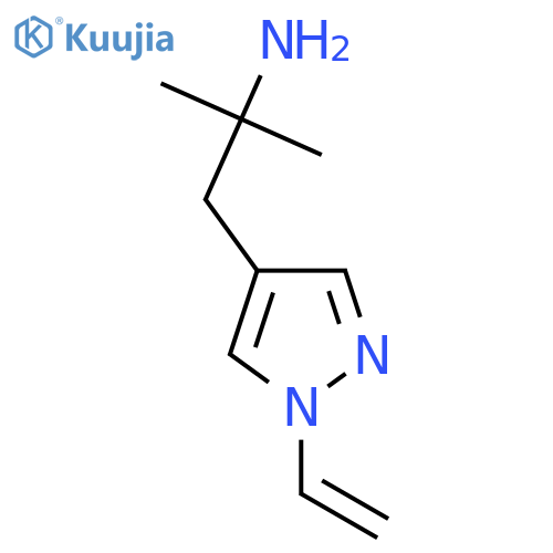 1-(1-ethenyl-1H-pyrazol-4-yl)-2-methylpropan-2-amine structure