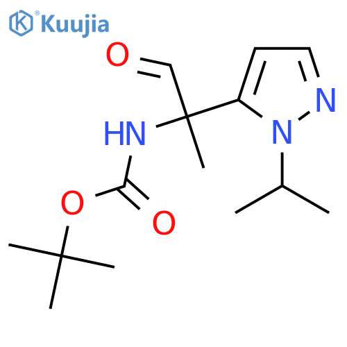tert-butyl N-{1-oxo-2-1-(propan-2-yl)-1H-pyrazol-5-ylpropan-2-yl}carbamate structure