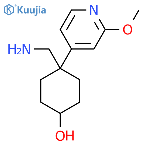 4-(aminomethyl)-4-(2-methoxypyridin-4-yl)cyclohexan-1-ol structure