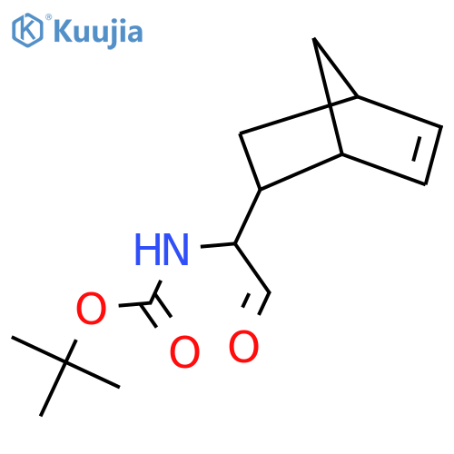 tert-butyl N-(1-{bicyclo2.2.1hept-5-en-2-yl}-2-oxoethyl)carbamate structure