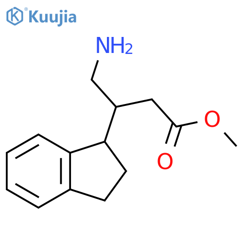methyl 4-amino-3-(2,3-dihydro-1H-inden-1-yl)butanoate structure