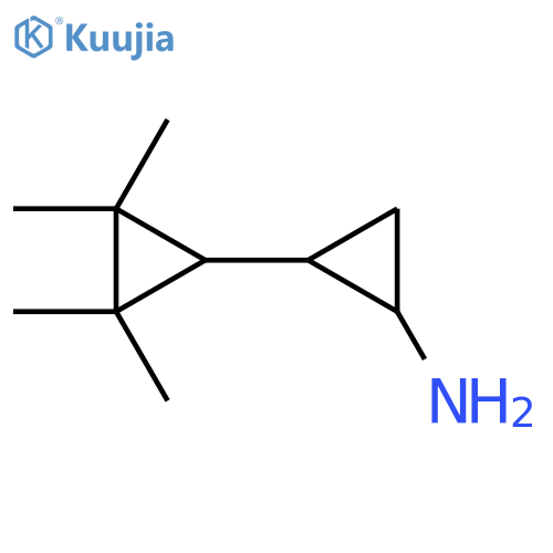 2-(2,2,3,3-tetramethylcyclopropyl)cyclopropan-1-amine structure