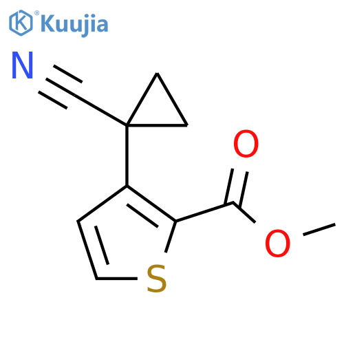 methyl 3-(1-cyanocyclopropyl)thiophene-2-carboxylate structure